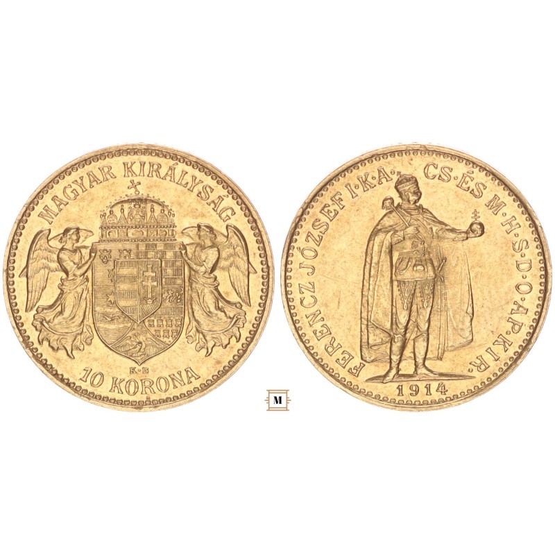 Ferenc József 10 korona 1914 KB R! Ferenc József 10 korona 1914 KB R!