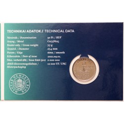 50 forint Első napi veret - Eucharisztikus kongresszus '21 2020 Bp