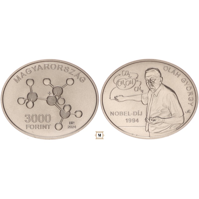 3000 forint Nobel-díj Oláh György 2024 BP 3000 forint Nobel-díj Oláh György 2024 BP