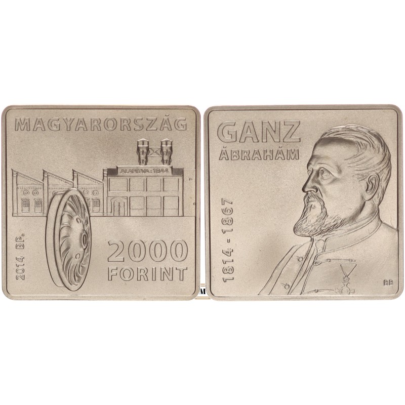 2000 forint Ganz Ábrahám 2014 BP 2000 forint Ganz Ábrahám 2014 BP