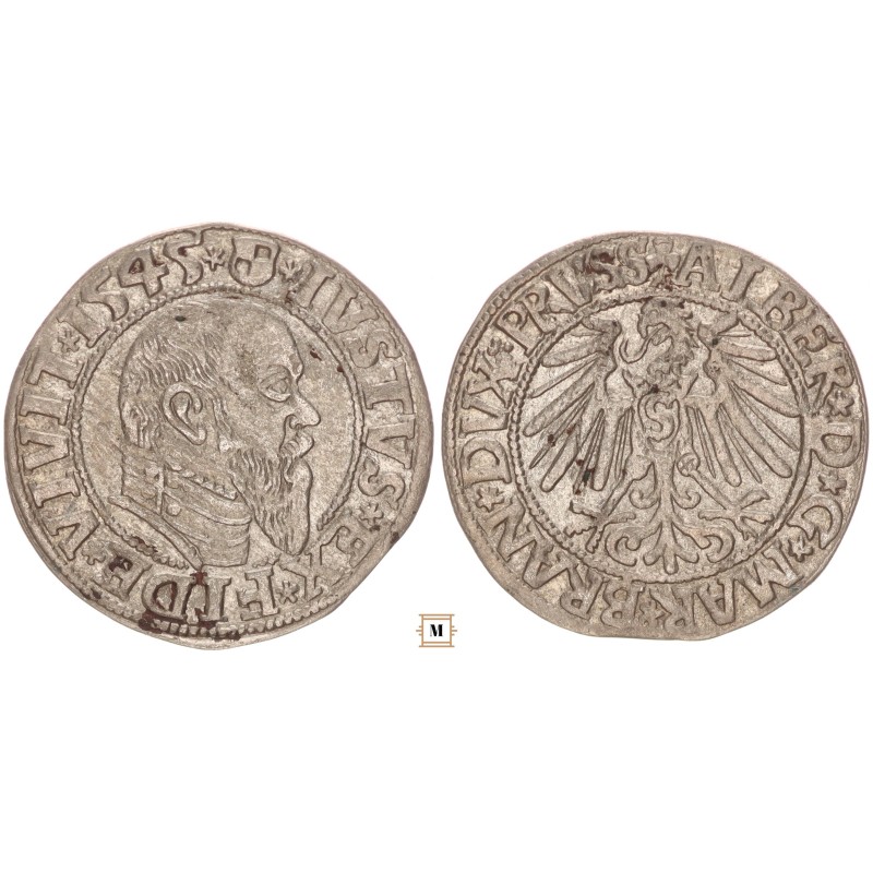 Porosz hercegség, Brandenburgi Albert garas 1545 Königsberg