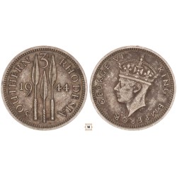 Dél-Rhodézia VI. György 3 pence 1944