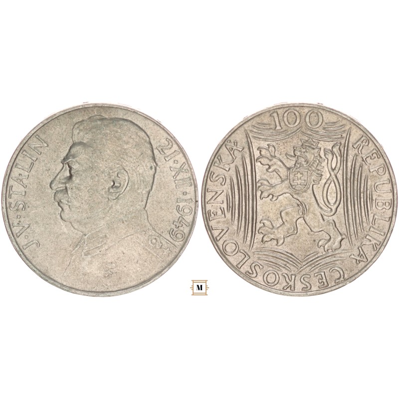 Csehszlovákia 100 korona Sztálin 1949 Csehszlovákia 100 korona Sztálin 1949