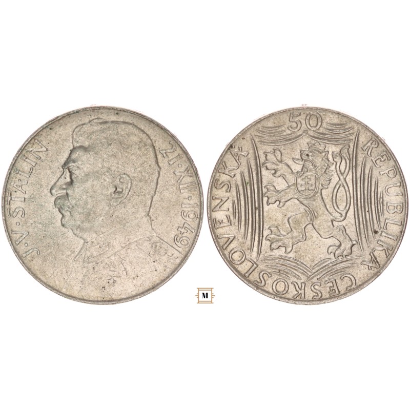Csehszlovákia 50 korona Sztálin 1949 Csehszlovákia 50 korona Sztálin 1949