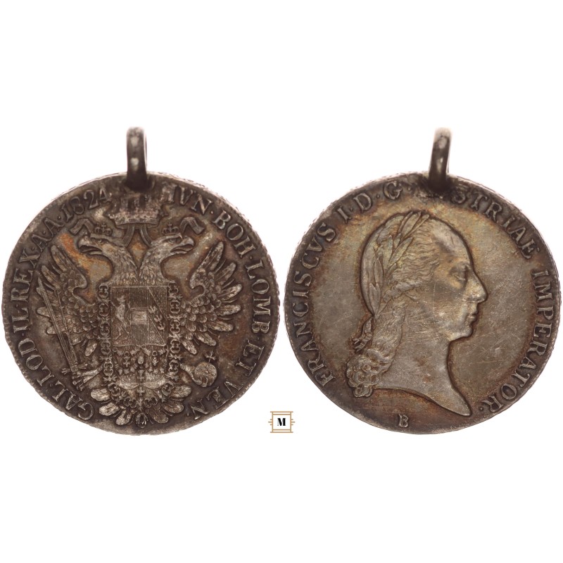 I. Ferenc tallér 1824 B füllel I. Ferenc tallér 1824 B füllel
