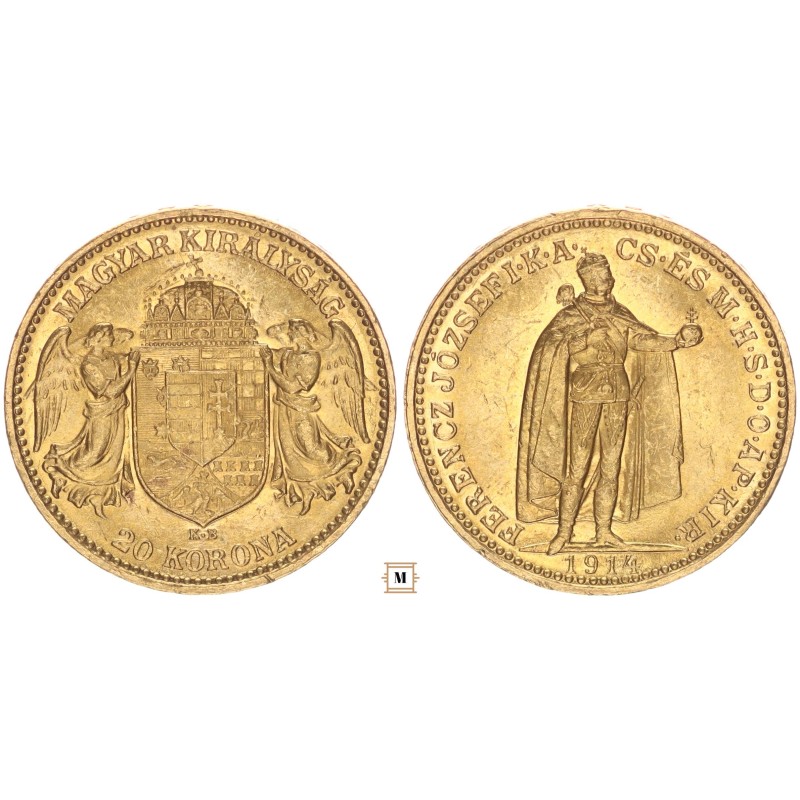 Ferenc József 20 korona 1914 KB Ferenc József 20 korona 1914 KB