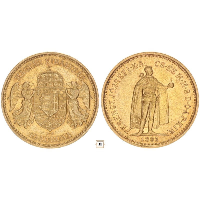 Ferenc József 10 korona 1892 KB Ferenc József 10 korona 1892 KB