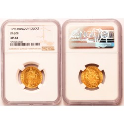 II. Ferenc dukát 1796 NGC MS61