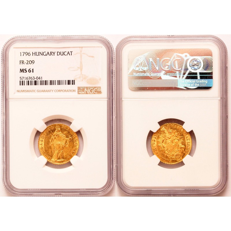 II. Ferenc dukát 1796 NGC MS61 II. Ferenc dukát 1796 NGC MS61