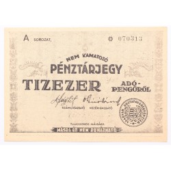 Pénztárjegy 10000 adópengő 1946