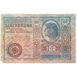 100 korona 1912 /1919/ Románia FB. Erdély