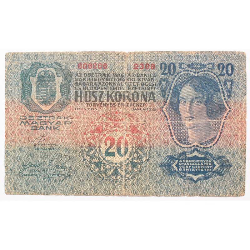 20 korona 1913 /1919/ Románia FB. Bukovina 20 korona 1913 /1919/ Románia FB. Bukovina