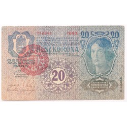 20 korona 1913 II. kiadás Magyarország FB.