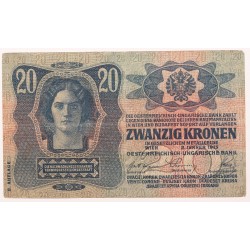 20 korona 1913 II. kiadás Magyarország FB.