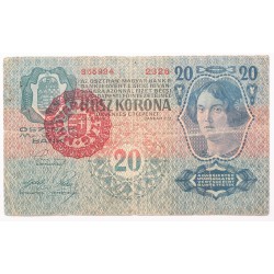 20 korona 1913 I. kiadás Magyarország FB.