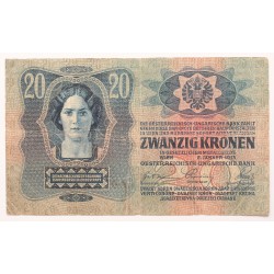 20 korona 1913 I. kiadás Magyarország FB.