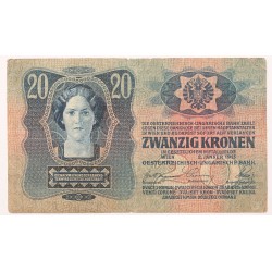 20 korona 1913 I. kiadás Magyarország FB.