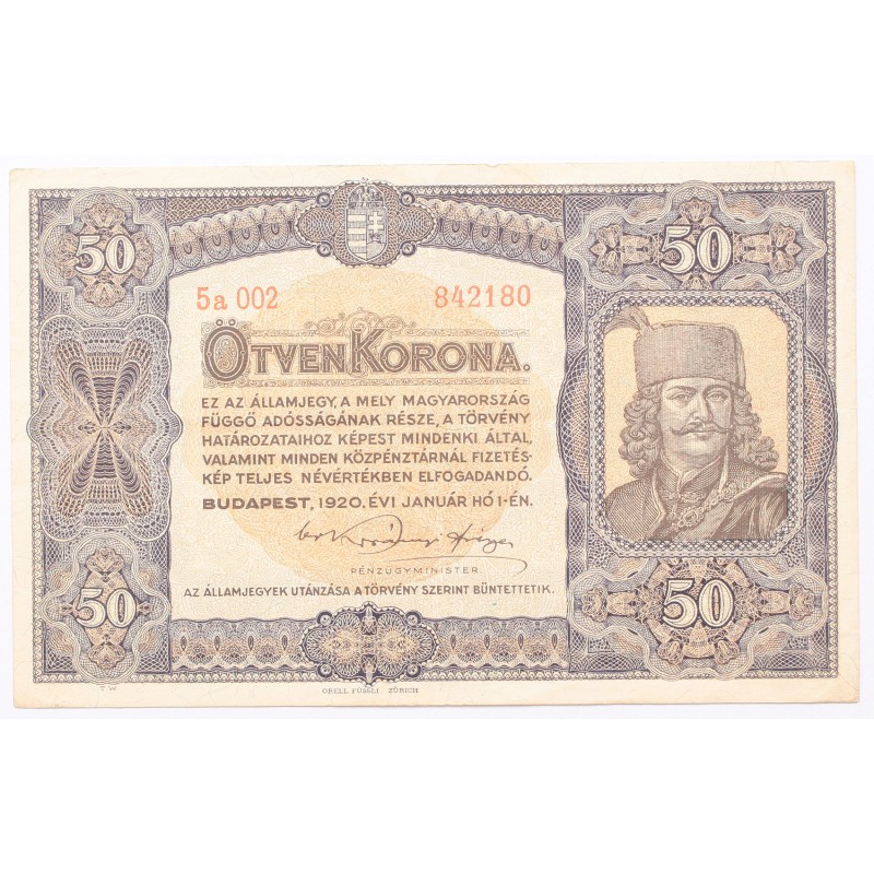50 korona 1920 50 korona 1920