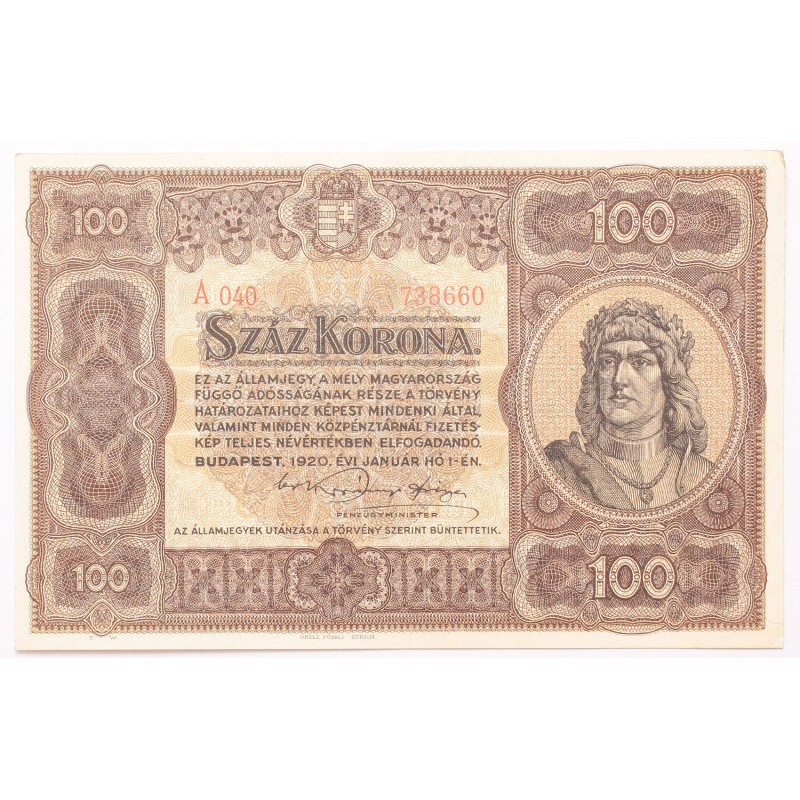 100 korona 1920 100 korona 1920