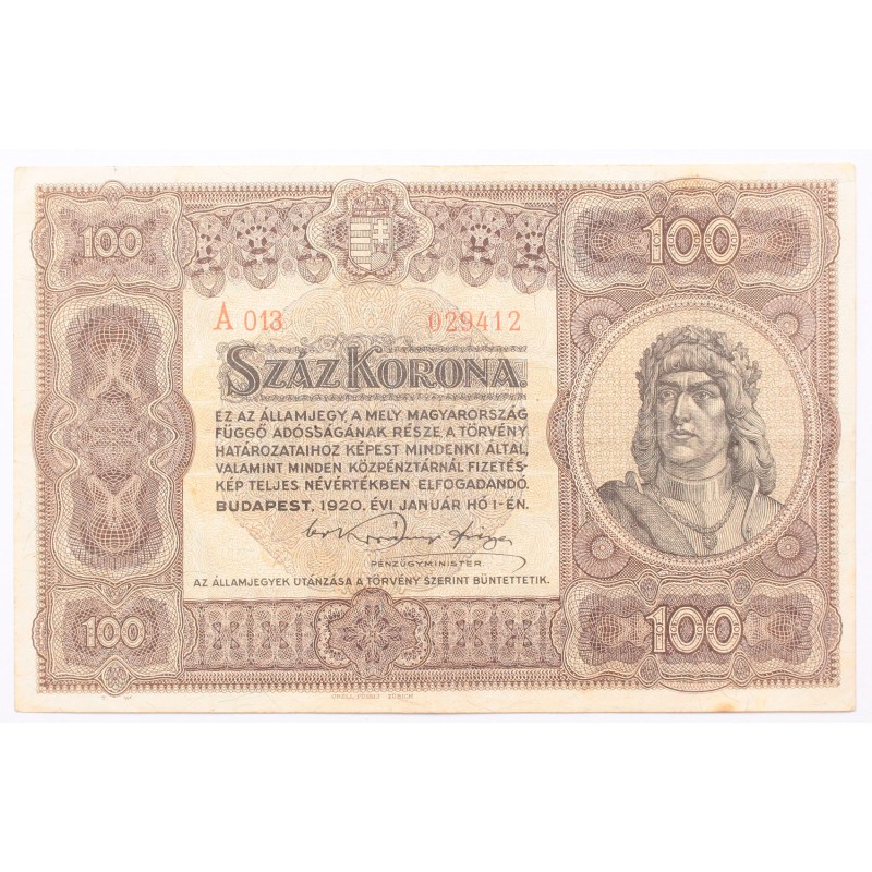 100 korona 1920 100 korona 1920