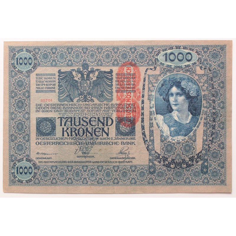 1000 korona 1902 /1919/ DÖ FB. 1000 korona 1902 /1919/ DÖ FB.