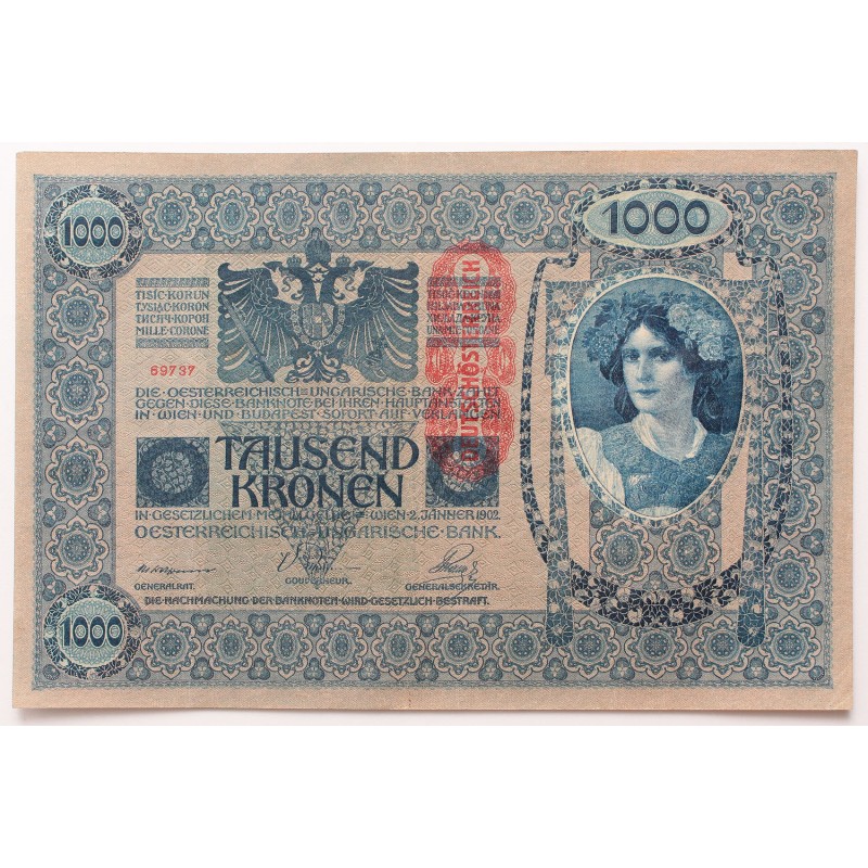 1000 korona 1902 /1919/ DÖ FB. 1000 korona 1902 /1919/ DÖ FB.