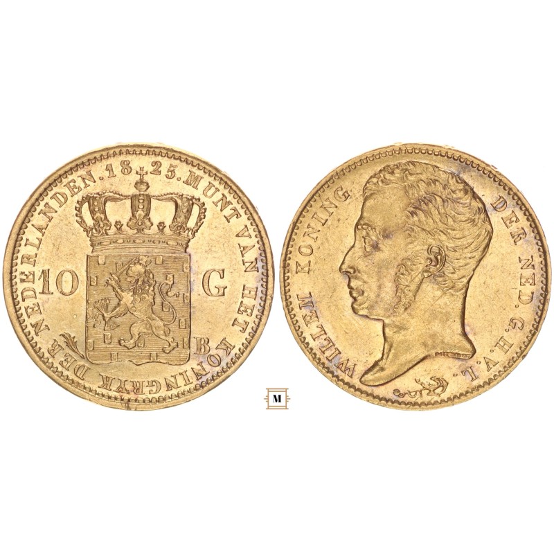 Hollandia 10 gulden 1825 B Hollandia 10 gulden 1825 B