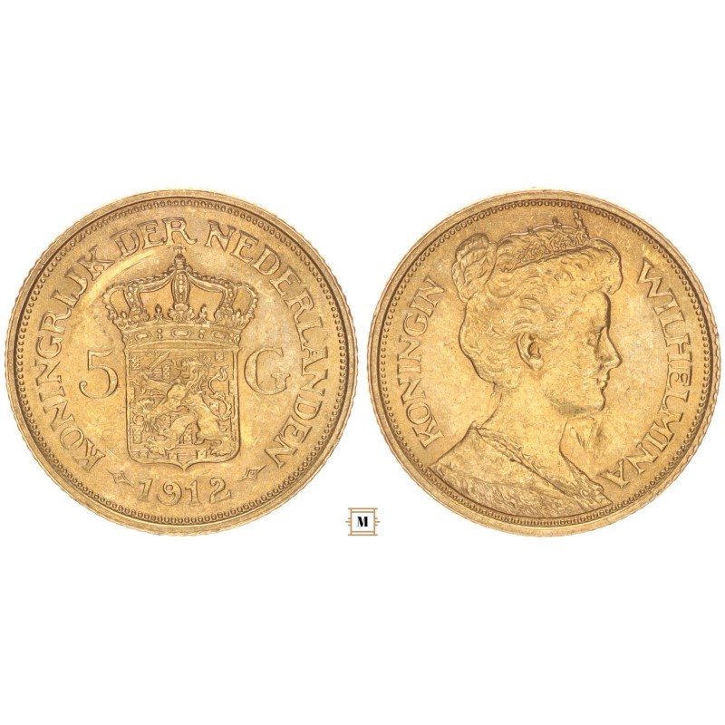 Hollandia 5 gulden 1912 Hollandia 5 gulden 1912
