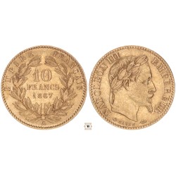Franciaország 10 francs 1867 A