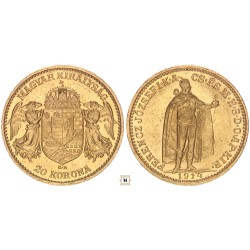 Ferenc József 20 korona 1914 KB