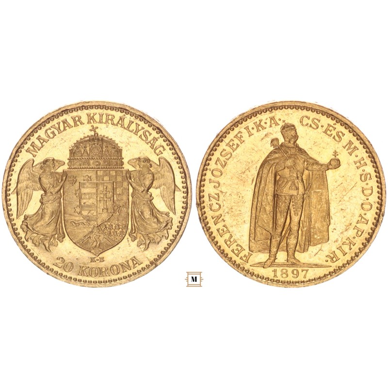 Ferenc József 20 korona 1897 KB Ferenc József 20 korona 1897 KB