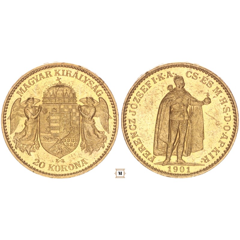 Ferenc József 20 korona 1901 KB Ferenc József 20 korona 1901 KB