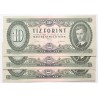 10 forint 1969 3db sorszámkövető