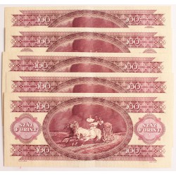 100 forint 1984 5db sorszámkövető