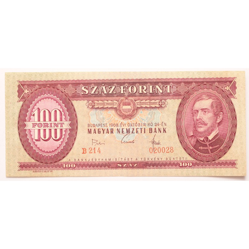 100 forint 1968