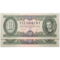 10 forint 1949 2db. sorszámkövető