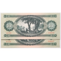 10 forint 1949 2db. sorszámkövető
