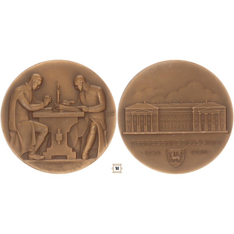 Debrecen Kollégium 400 éves 1538-1938 bronz érem