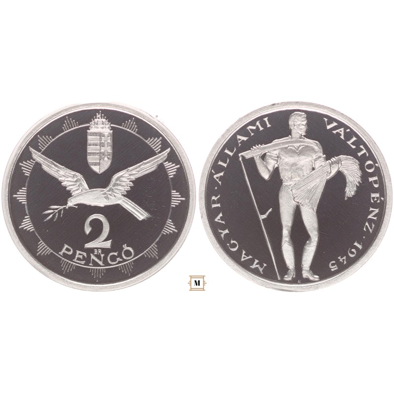 2 pengő 1945 BP UP