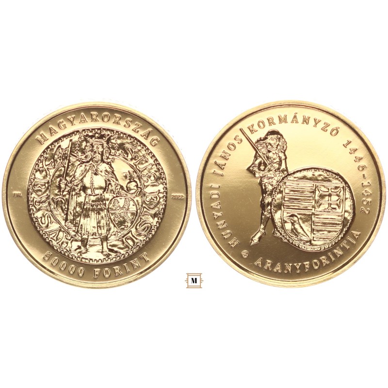 50000 forint Hunyadi János 2022 BP Piedfort