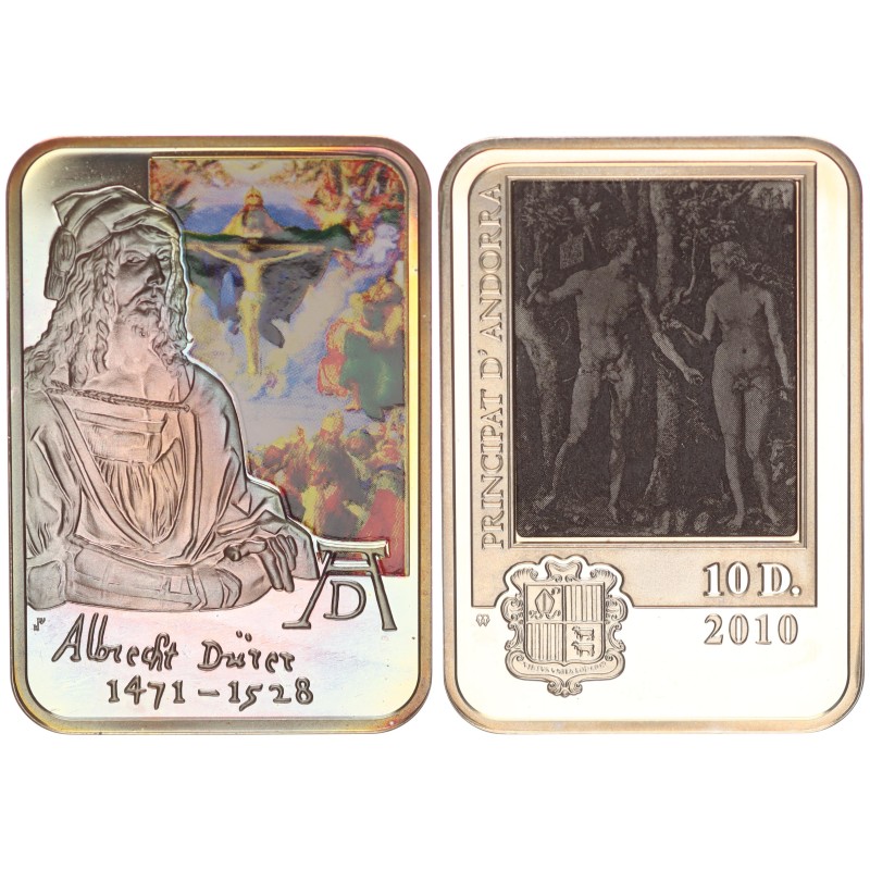 Andorra 10 dinár Albrecht Dürer 2010 Andorra 10 dinár Albrecht Dürer 2010