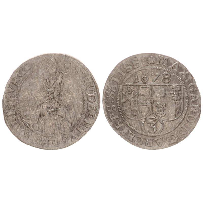 Ausztria, Salzburg 3 krajcár 1678 Ausztria, Salzburg 3 krajcár 1678