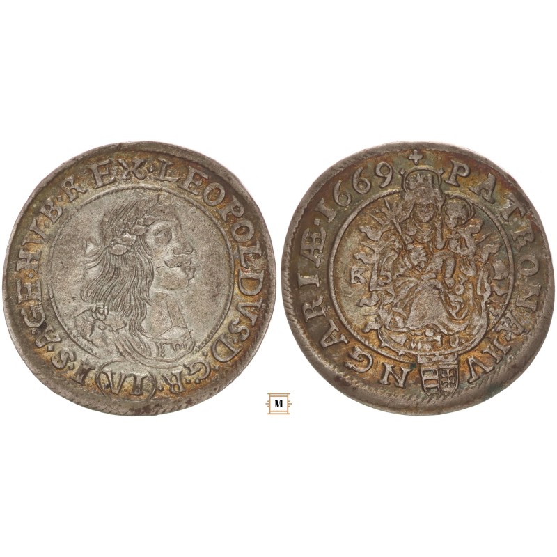 I. Lipót 6 krajcár 1669 KB I. Lipót 6 krajcár 1669 KB