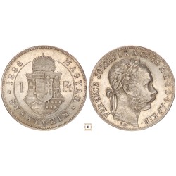 Ferenc József 1 forint 1886 KB