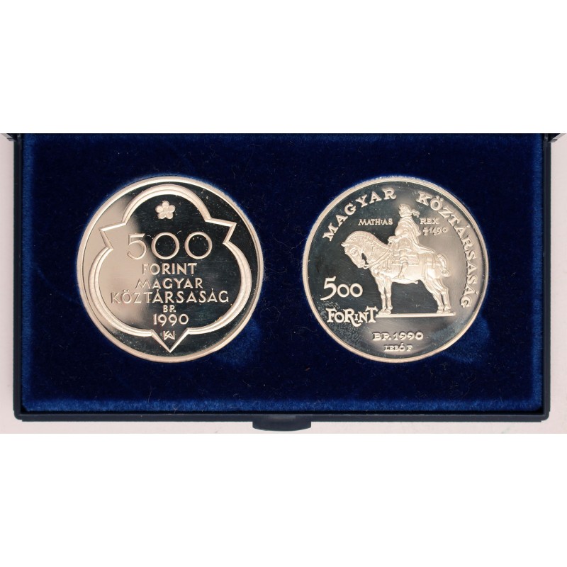 2 x 500 forint Mátyás Király 1990 BP