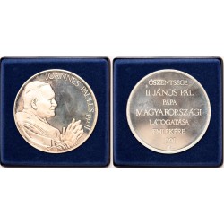 II. János Pál Pápa ezüst érem 1991 5 uncia