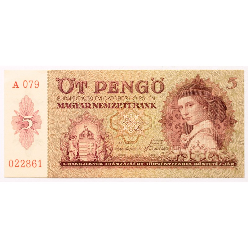 5 pengő 1939