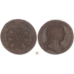 Mária Terézia 1 Krajcár 1762 G , Graz