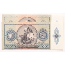 20 pengő 1941 2db sorszámkövető