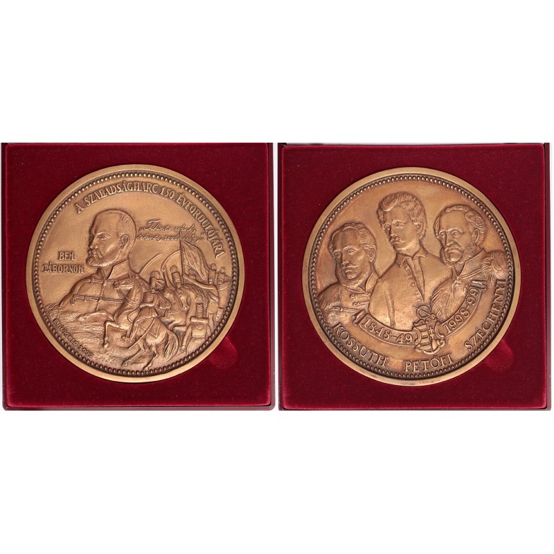 Szabadságharc 150. évfordulójára bronz emlékérem 140mm Szabadságharc 150. évfordulójára bronz emlékérem 140mm
